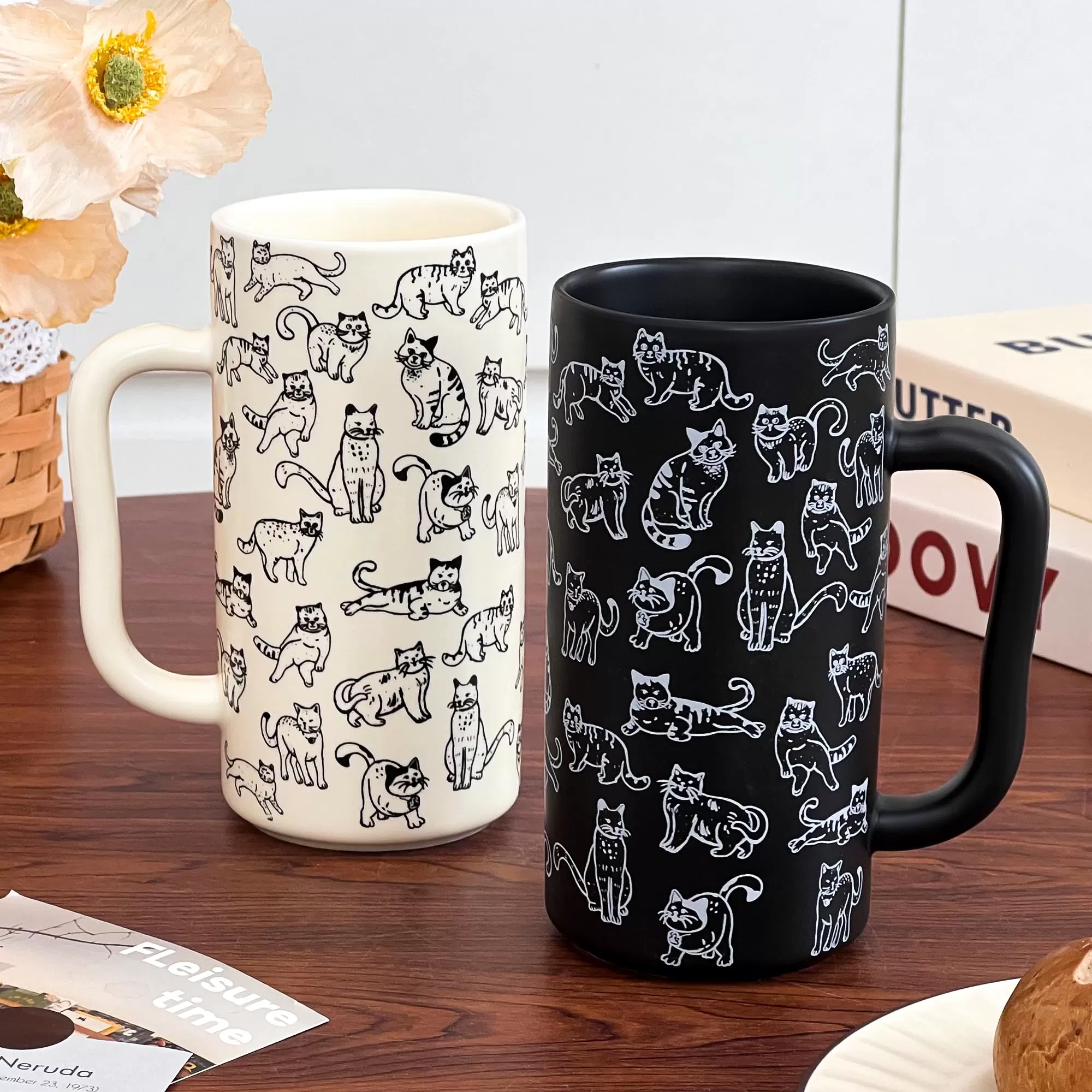 Tasse de café en céramique chat