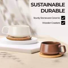 Élevez votre expérience de thé: ensemble de 4 tasses à thé en céramique et soucoupe en gros en Chine