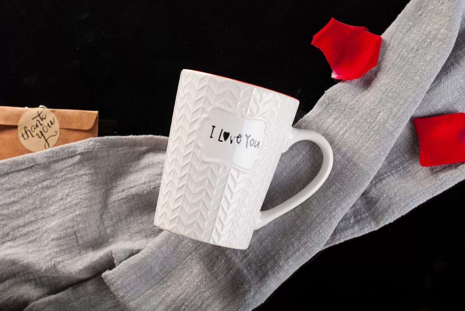 Je t'aime tasse de café en céramique en gros de la Chine