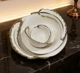 Bols en céramique à motif de plumes en gros en Chine | Vaisselle décorative et pratique