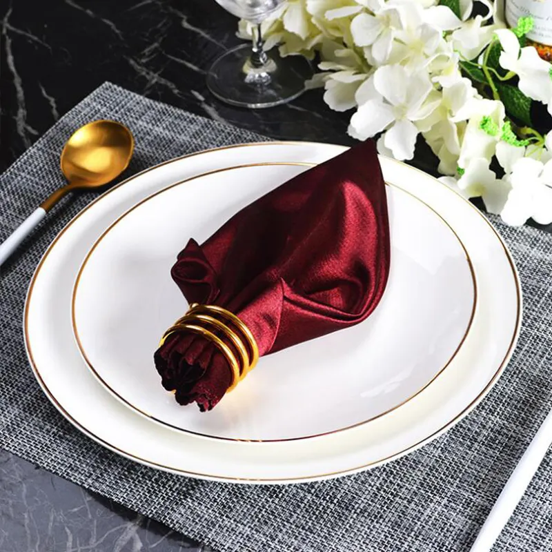 ゴールデンラインセラミックプレートディナーセット卸売
