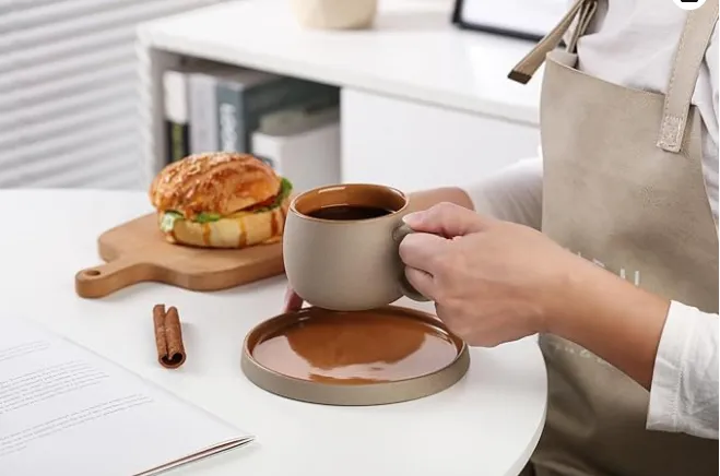 カフェや家向けの高品質のセラミックコーヒーカップセット