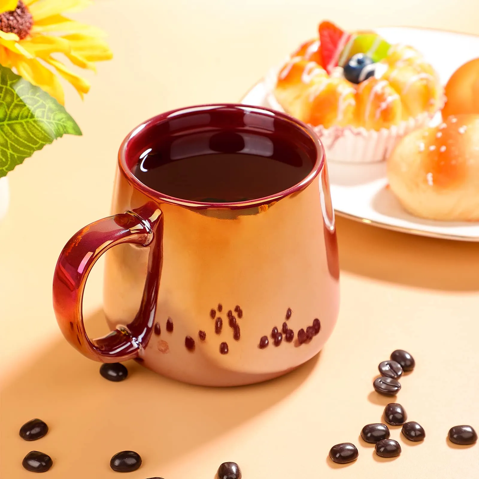 15オンス光沢のあるセラミックコーヒーカップ卸売