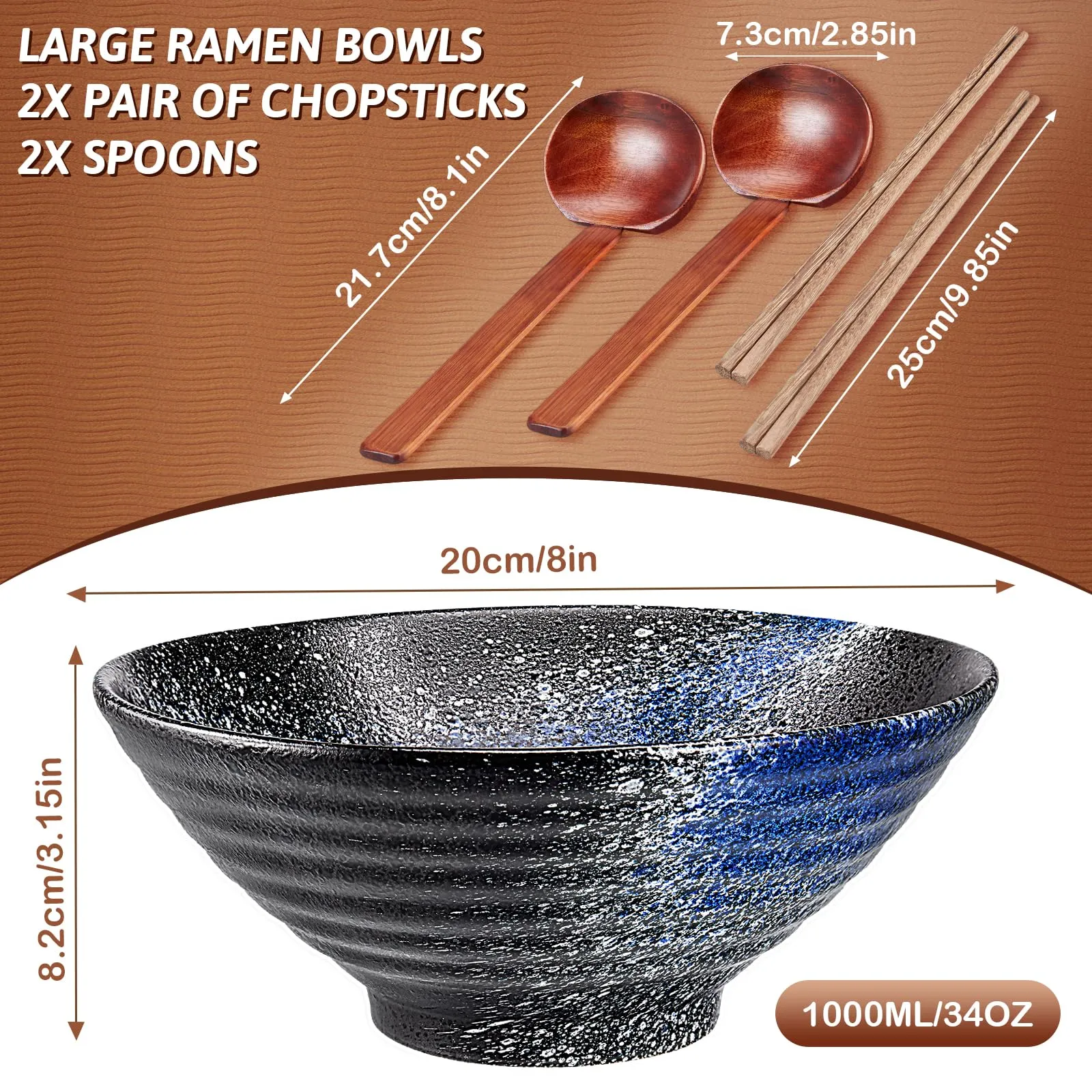 レストラン用のセラミックラーメンボウル