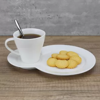 ホームオフィスカフェでラテココアを提供するためのソーサープレートとスプーン付きセラミックティーミルクコーヒーマグ、マグ容量230ml