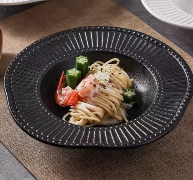 ストライプエッジディナープレート卸売中国