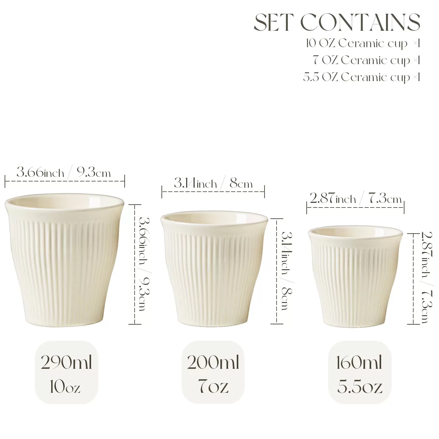 Pembekal Bulk Mugs Stacking Ceramic