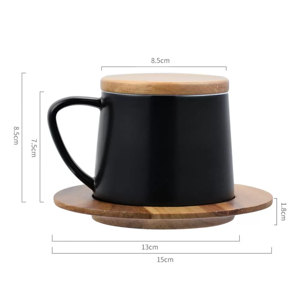 OEM Mug Seramik China dengan bahagian atas kayu