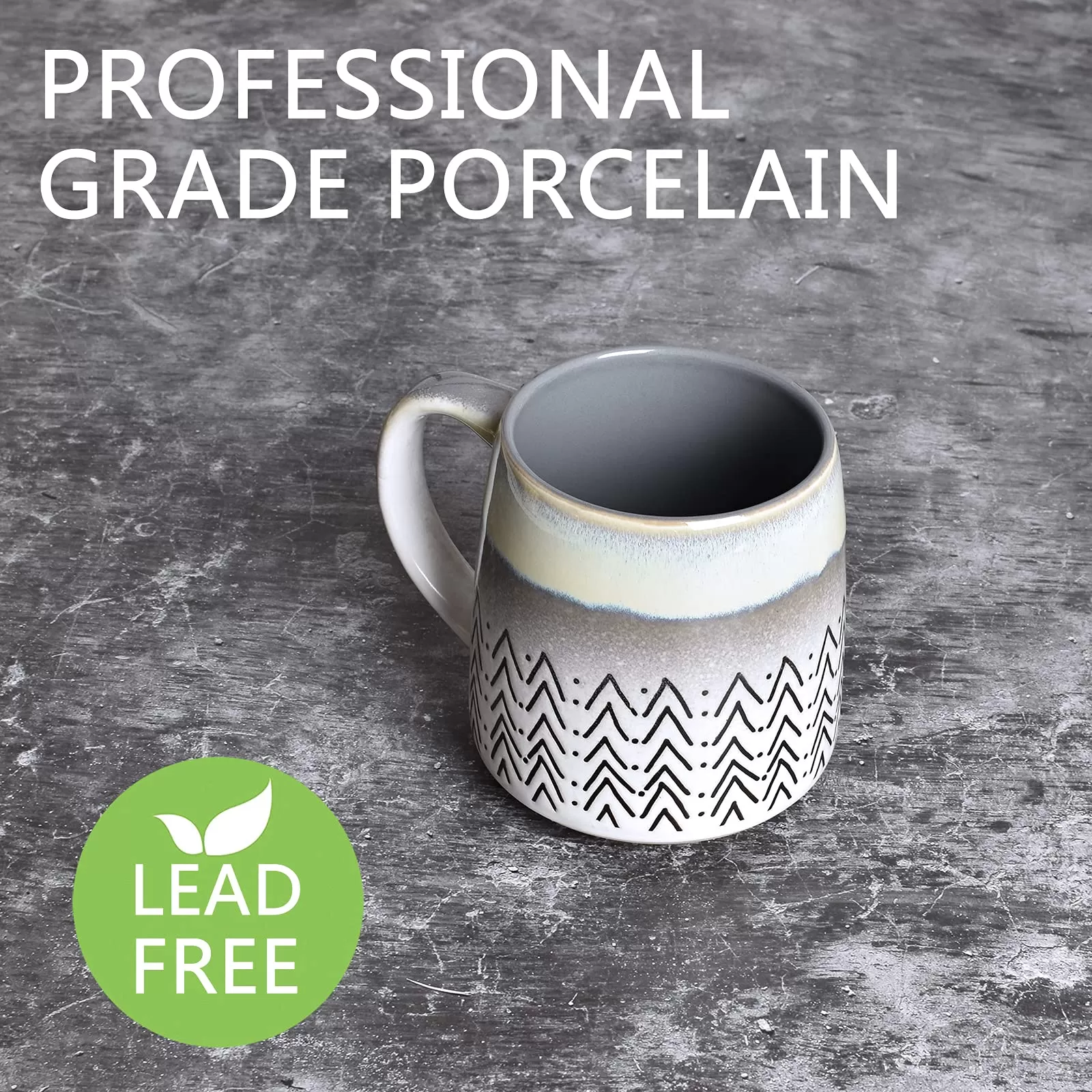 Cawan teh stoneware stackable china