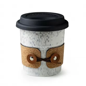 Tumbuh kopi yang boleh diguna semula seramik, cawan kopi perjalanan besar dengan tudung, cawan kopi porselin yang besar, cawan teh, microwave & mesin basuh pinggan mangkuk selamat, hadiah kopi untuk lelaki & wanita, 13.5oz