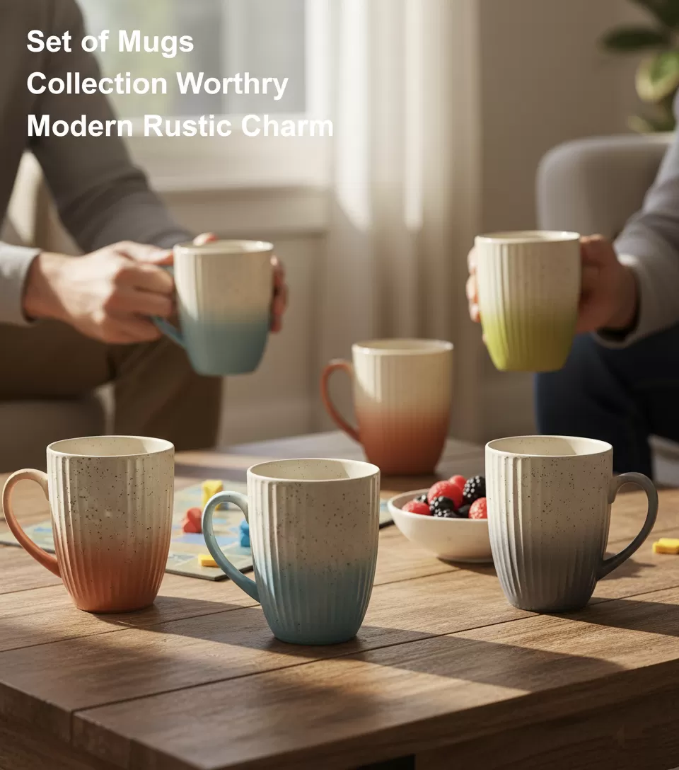 Pembekal Mug Porselin Ribbed dari Kilang Langsung