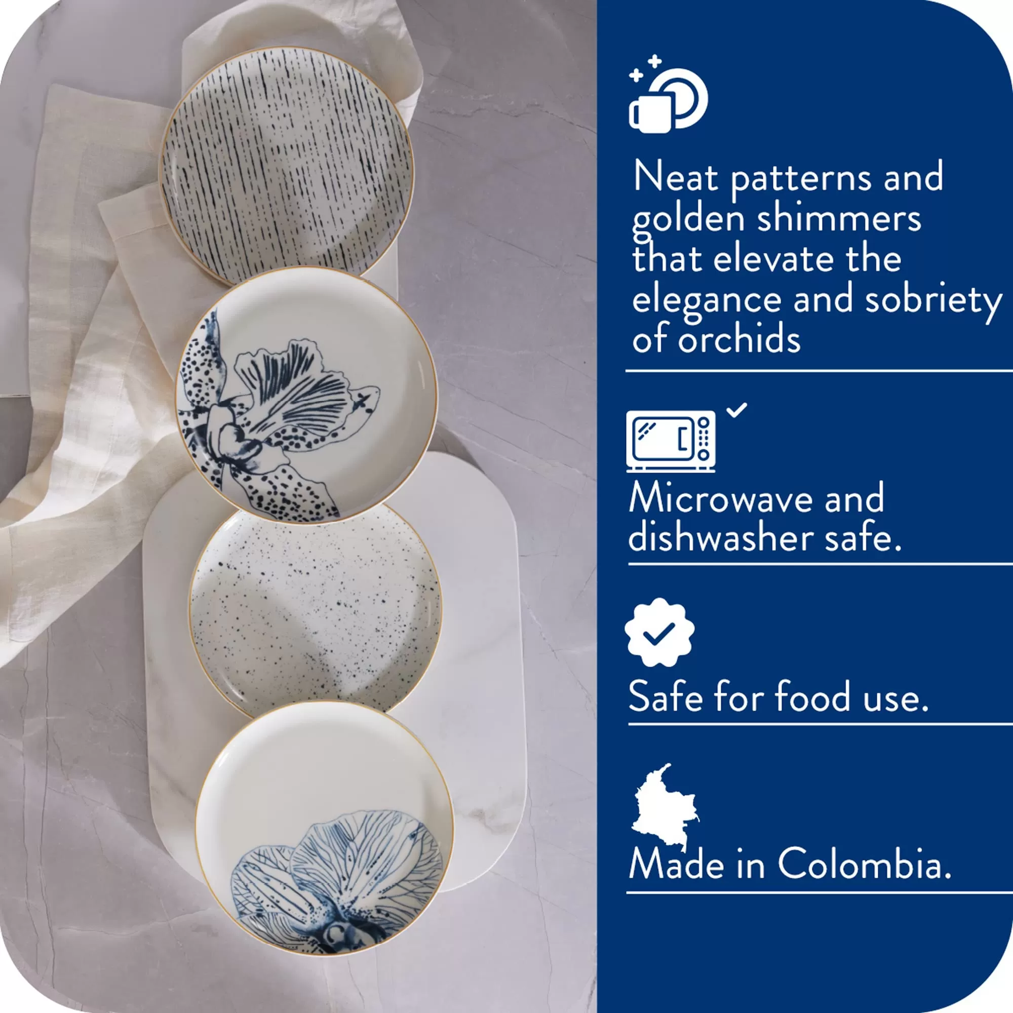 4 Salad Ceramic Plos Set