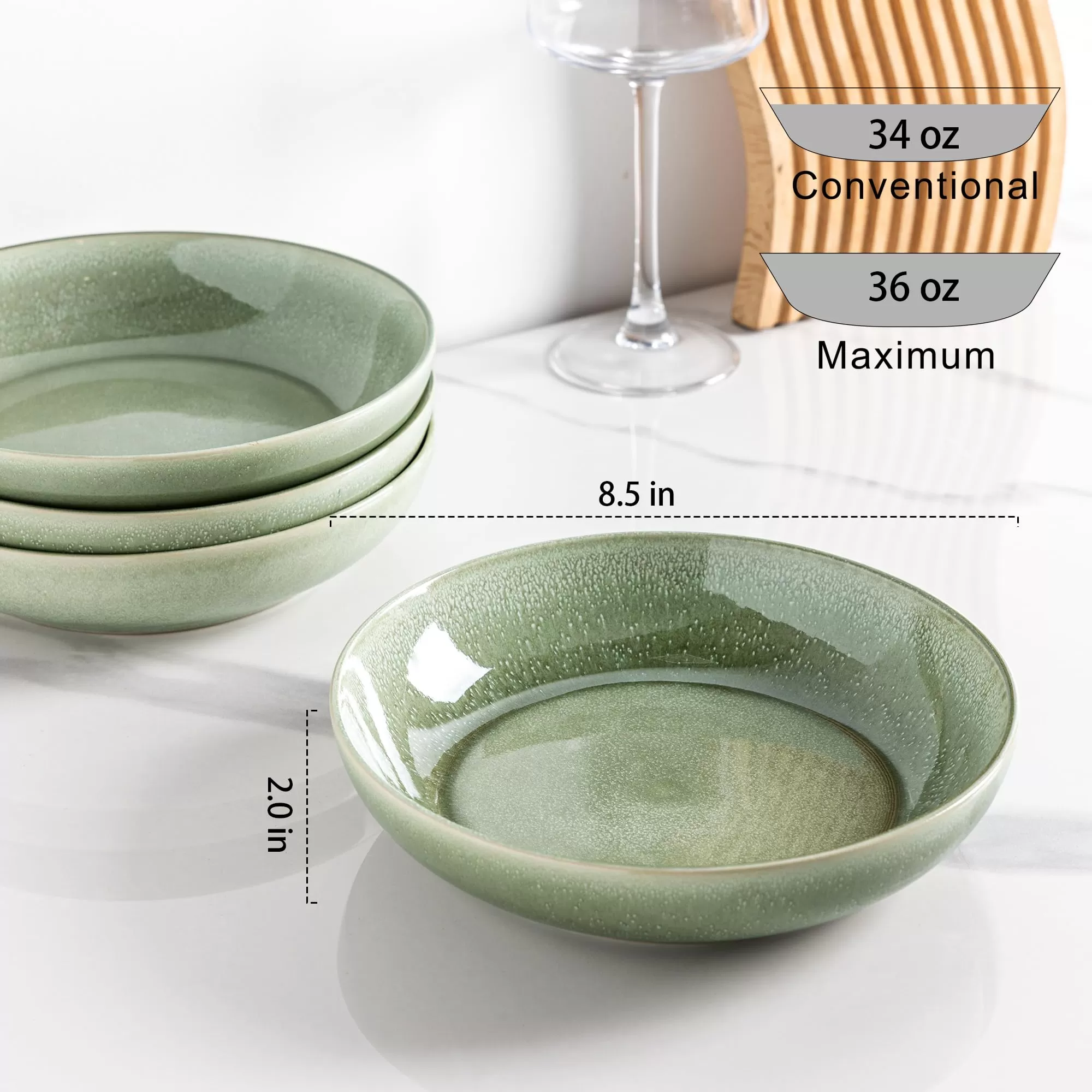Microwave Safe Stone Fare Bows Buls