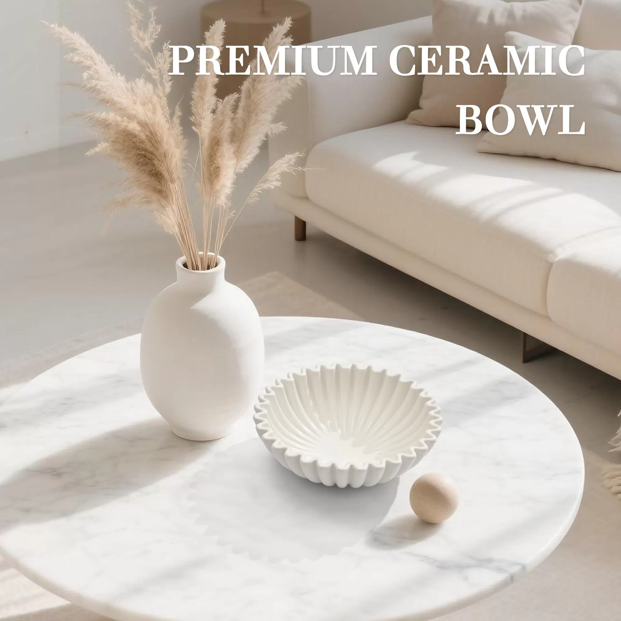 Decoratieve witte keramische fruitkom groothandel