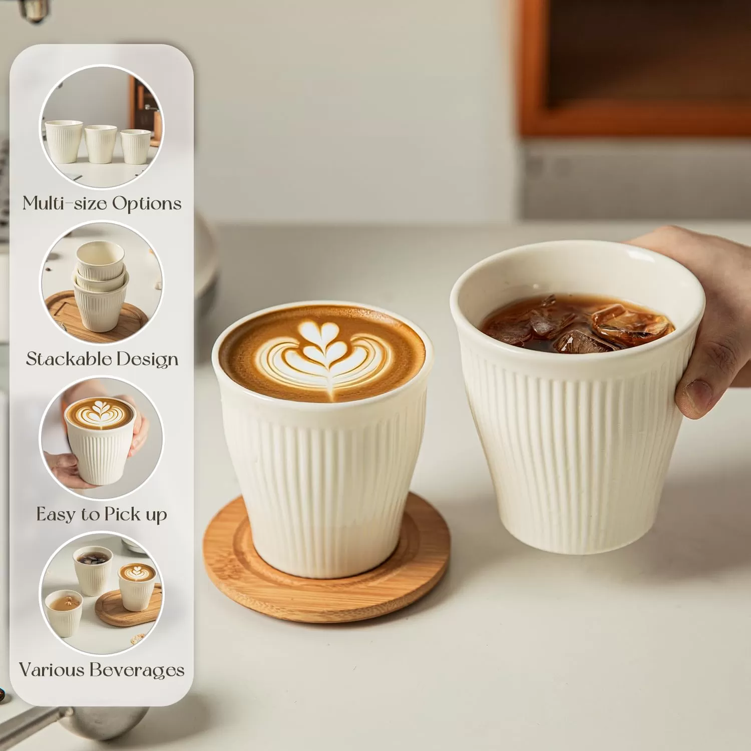 Aangepaste stapelbare koffiemokken China