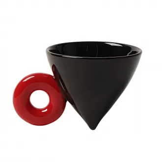 Fulcrum Design 7oz keramische koffiekopje, unieke saldemethema koffiemok, nieuwheidsgeschenk voor koffieliefhebbers (zwart)