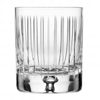 Kristallen whiskybekers voor Bourbon en Scotch - Whiskyglazen set van 4 - - 250 ml handgemaakt geslepen glas - Rocks-glazen in geschenkdoos