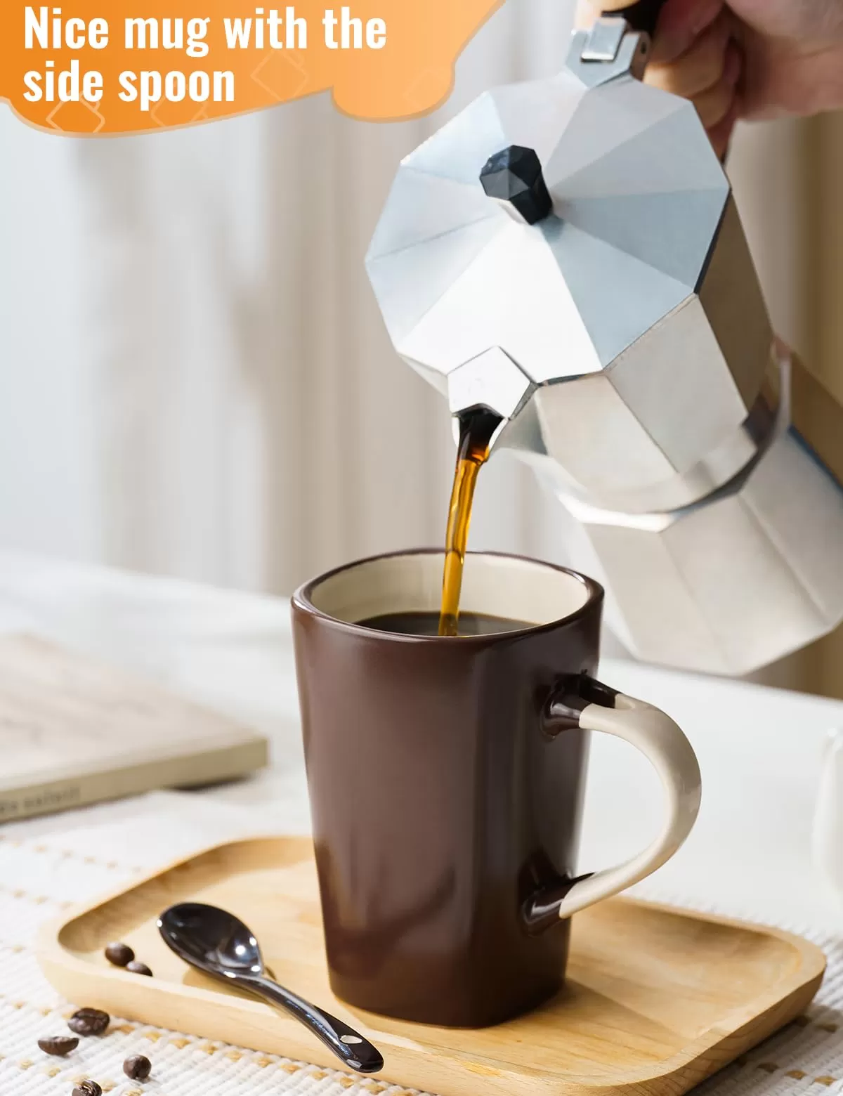 Canecas de café com fornecedor por atacado de colher