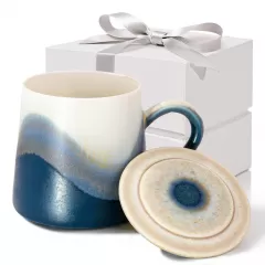 Xícaras de café com esmalte colorido de cerâmica de 11,2 onças no atacado na China - design elegante, cores vibrantes e qualidade atemporal