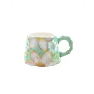 caneca de cerâmica ampliada e espessada, xícara de café da manhã de 13 onças, adequada para primavera, verão, outono e inverno, xícara pintada à mão, um presente personalizado para namorada.