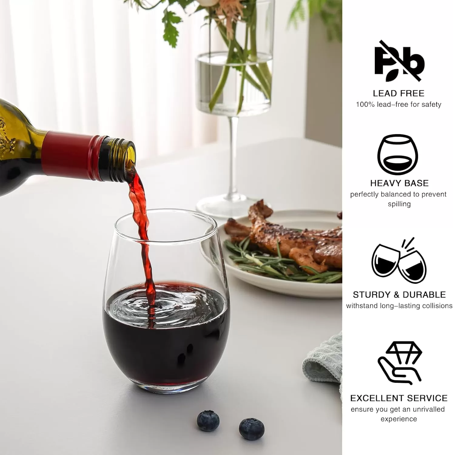 Фабрика бокалов для вина без ножек в Китае