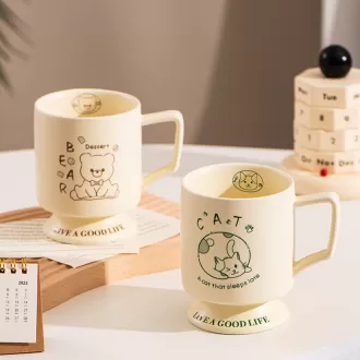 Cốc cốc nước Pháp cốc cà phê gốm
