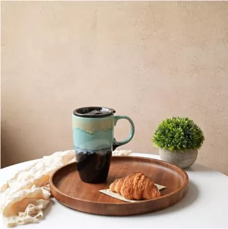 Mug cà phê du lịch bằng gốm với tay cầm và giao dịch ở Trung Quốc