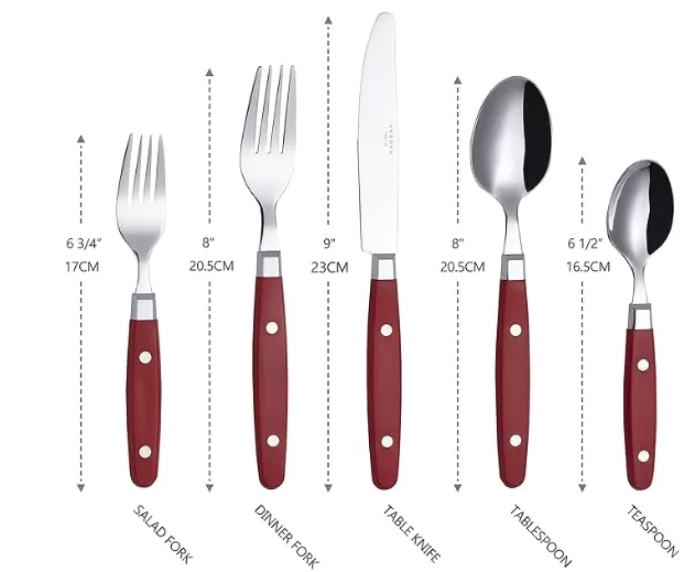 Tay cầm màu dao kéo bằng thép không gỉ bằng bạc với đinh tán bán buôn