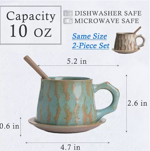 Cốc cà phê gốm mộc mạc