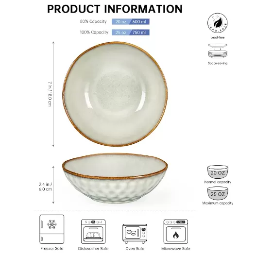 Bát otmeal gốm đặt bán buôn