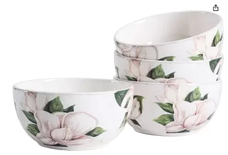 Magnolia Floral Geramic Bowls bộ 4