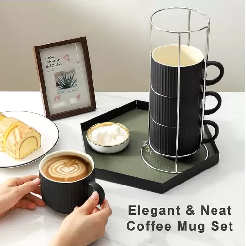 15 oz bộ cốc latte bằng sứ lớn