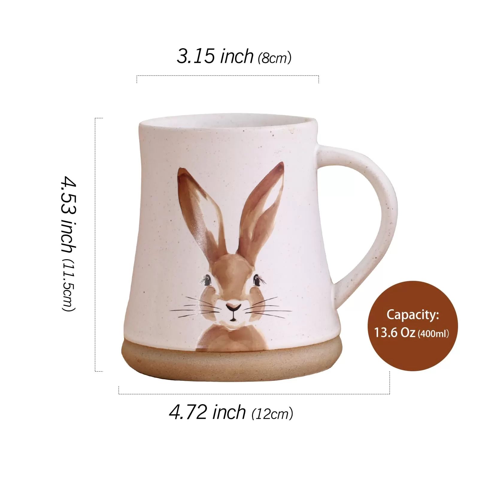 13,6 oz nhà cung cấp cốc cà phê đất sét gốm lớn
