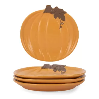 Hình bí ngô có hình 8 x 8 inch bằng gốm nhỏ đĩa ăn