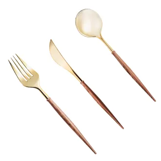Dao kéo vàng với tay cầm hạt gỗ