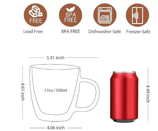Nhà sản xuất cốc cà phê bằng kính tường lớn ở Trung Quốc
