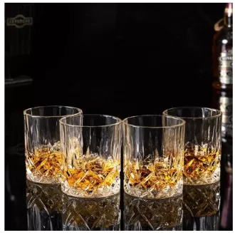 Kính rượu whisky kiểu cũ với hộp sang trọng - 10 oz Rocks Barware cho Scotch, Bourbon, rượu và đồ uống cocktail - Bộ 4 - Mà MAD