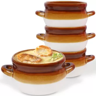 Bát súp gốm lớn với tay cầm bán buôn ở Trung Quốc - thanh lịch, bền bỉ