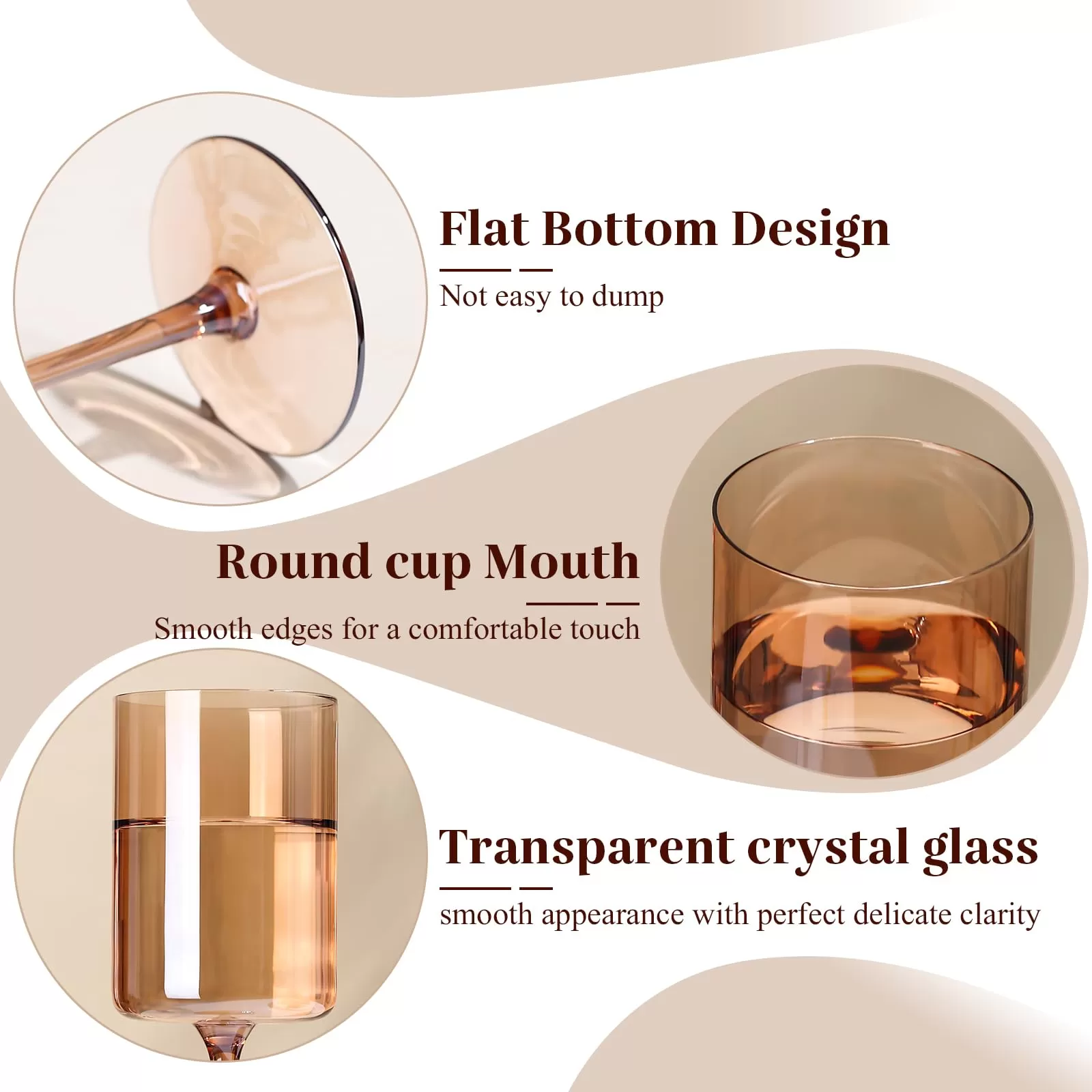 Ly rượu vuông với thân cây