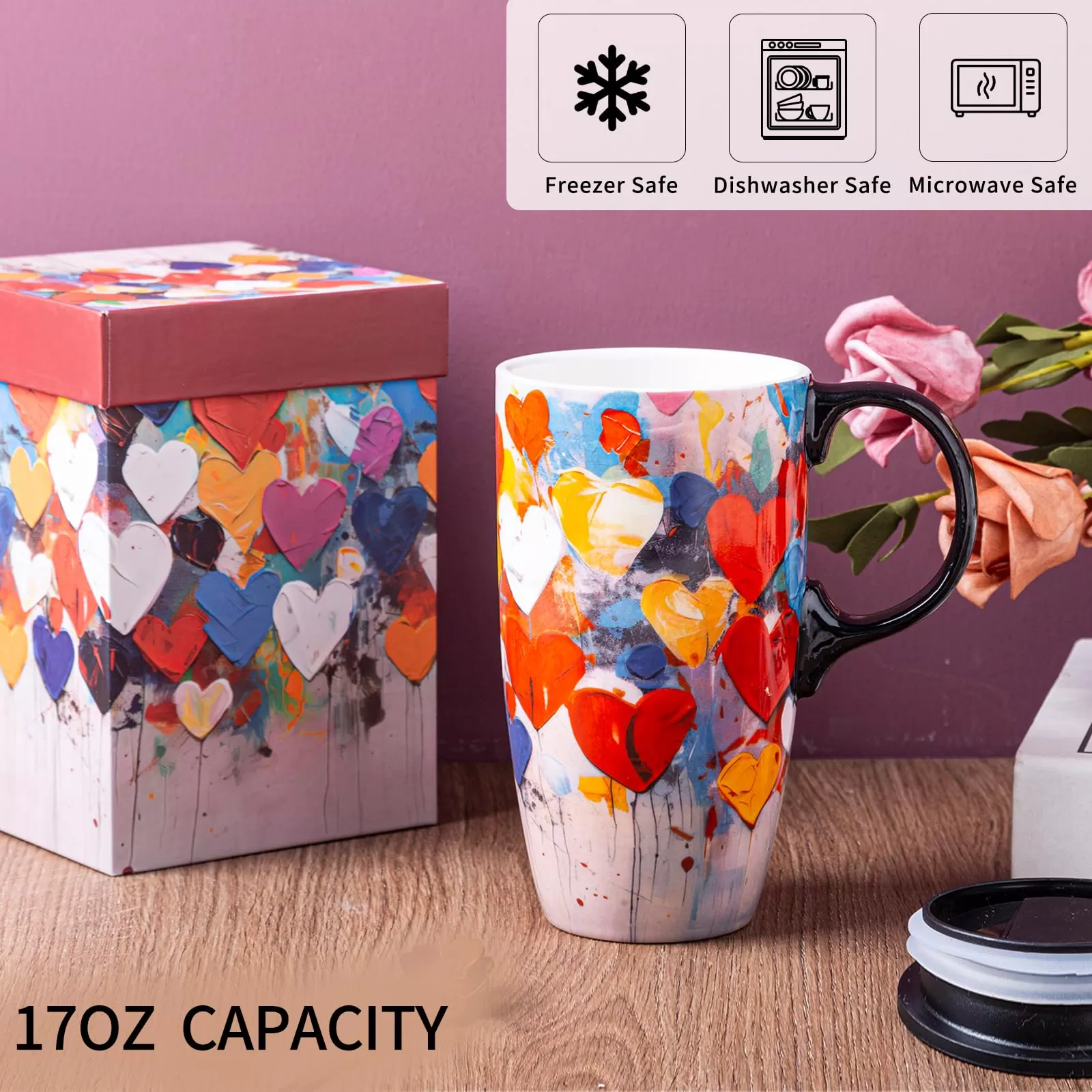 Mug cà phê gốm du lịch cao
