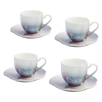 tách trà và đĩa gốm, cốc sứ Americano và trà 6,7 ounce