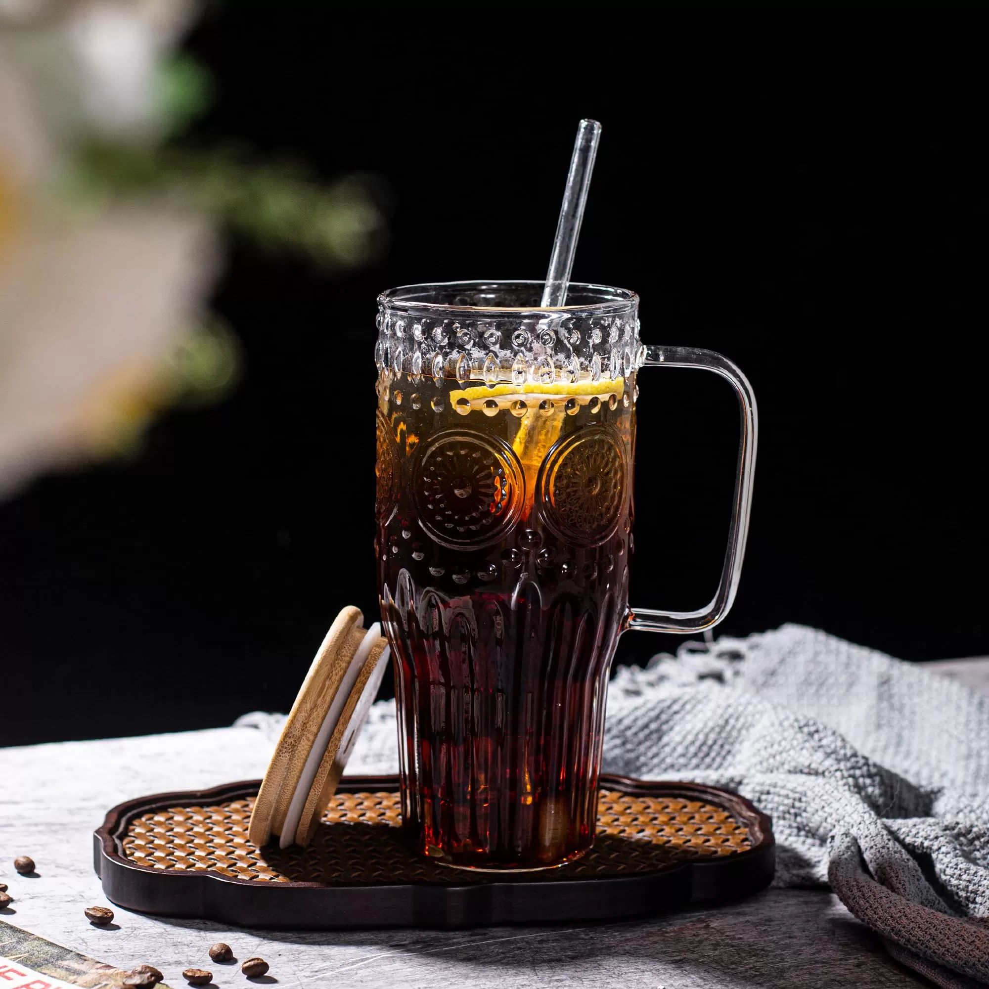 B tre Nắp Glass Tumbler Bán buôn