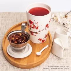 Cherry Blossom Bán buôn Cúp gốm Bo đôi hoa ở Trung Quốc-cốc thanh lịch và chịu nhiệt