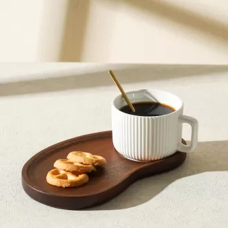 Kem trắng 6,5oz sứ Demitasse Coffee được đặt cho Espresso Tea Cappuccino Latte
