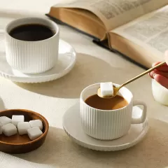 Cà phê cà phê bằng sứ màu trắng đặt bán buôn ở Trung Quốc cho các đơn đặt hàng số lượng lớn