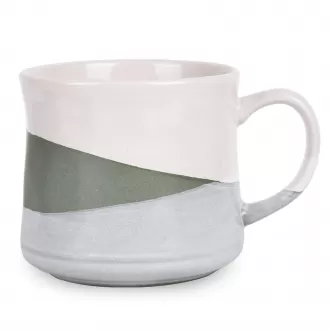 Cốc cà phê đồ đá lớn, cốc trà lớn cho văn phòng và nhà, 21 oz, máy rửa chén và lò vi sóng an toàn, 1 chiếc (hình học-xanh)