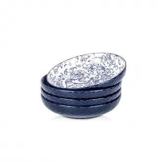 Bát mì ống gốm đặt 35 oz, bát salad lớn 8,5 inch đĩa pasta dập nổi bát cho nhà bếp, bát súp nông phục vụ bát phục vụ